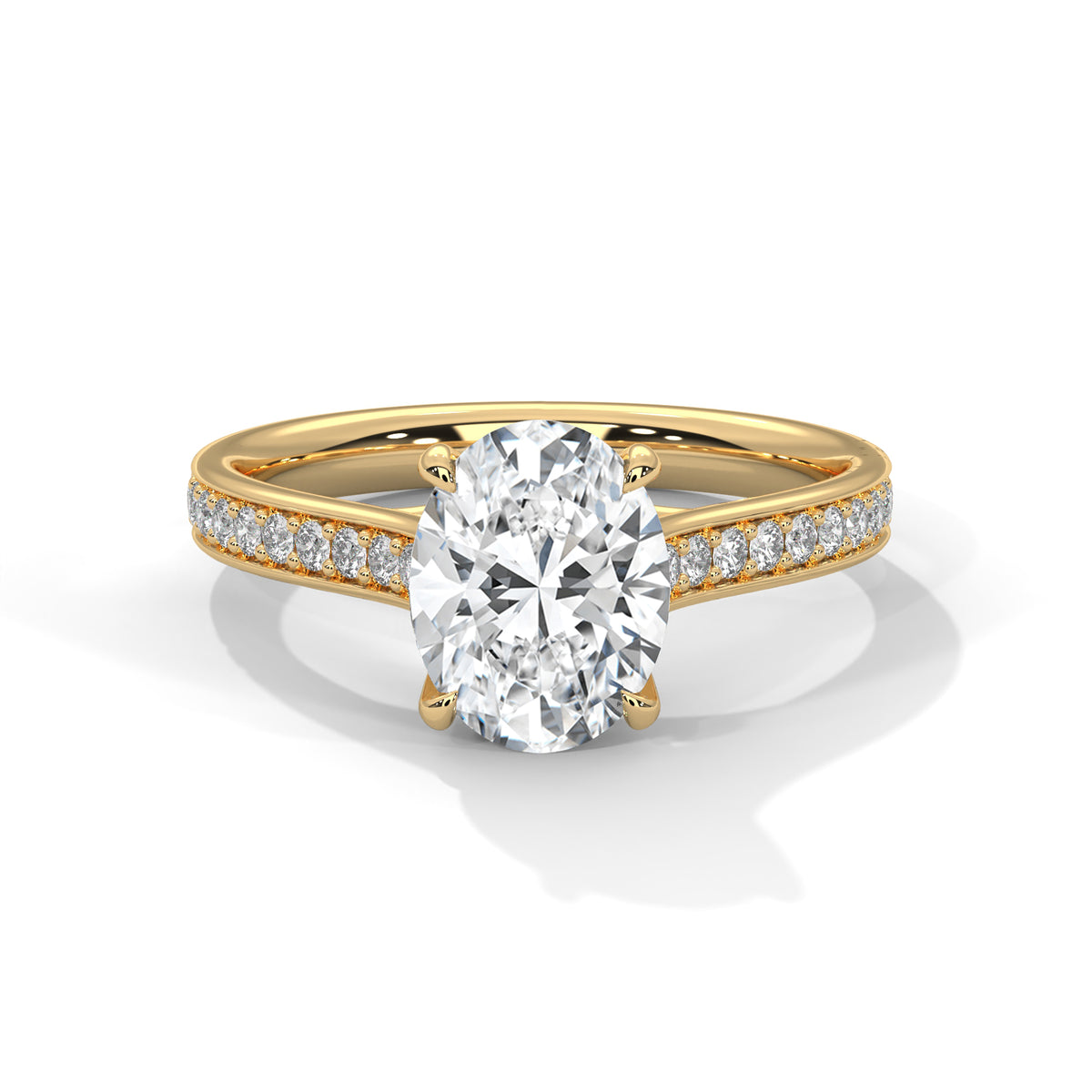 Luminous Oval Solitaire Ring