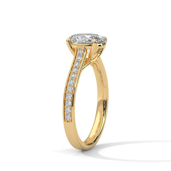 Luminous Oval Solitaire Ring