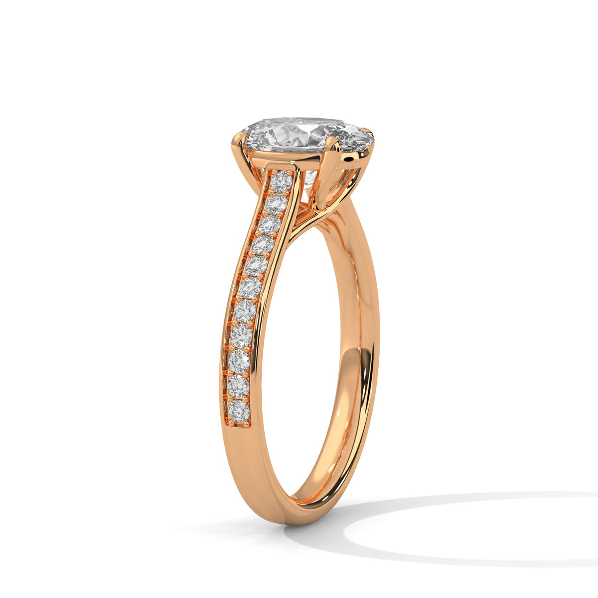 Luminous Oval Solitaire Ring