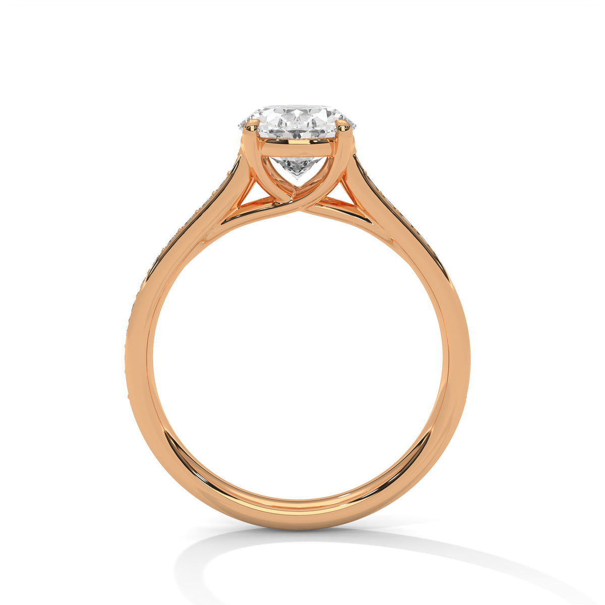 Luminous Oval Solitaire Ring