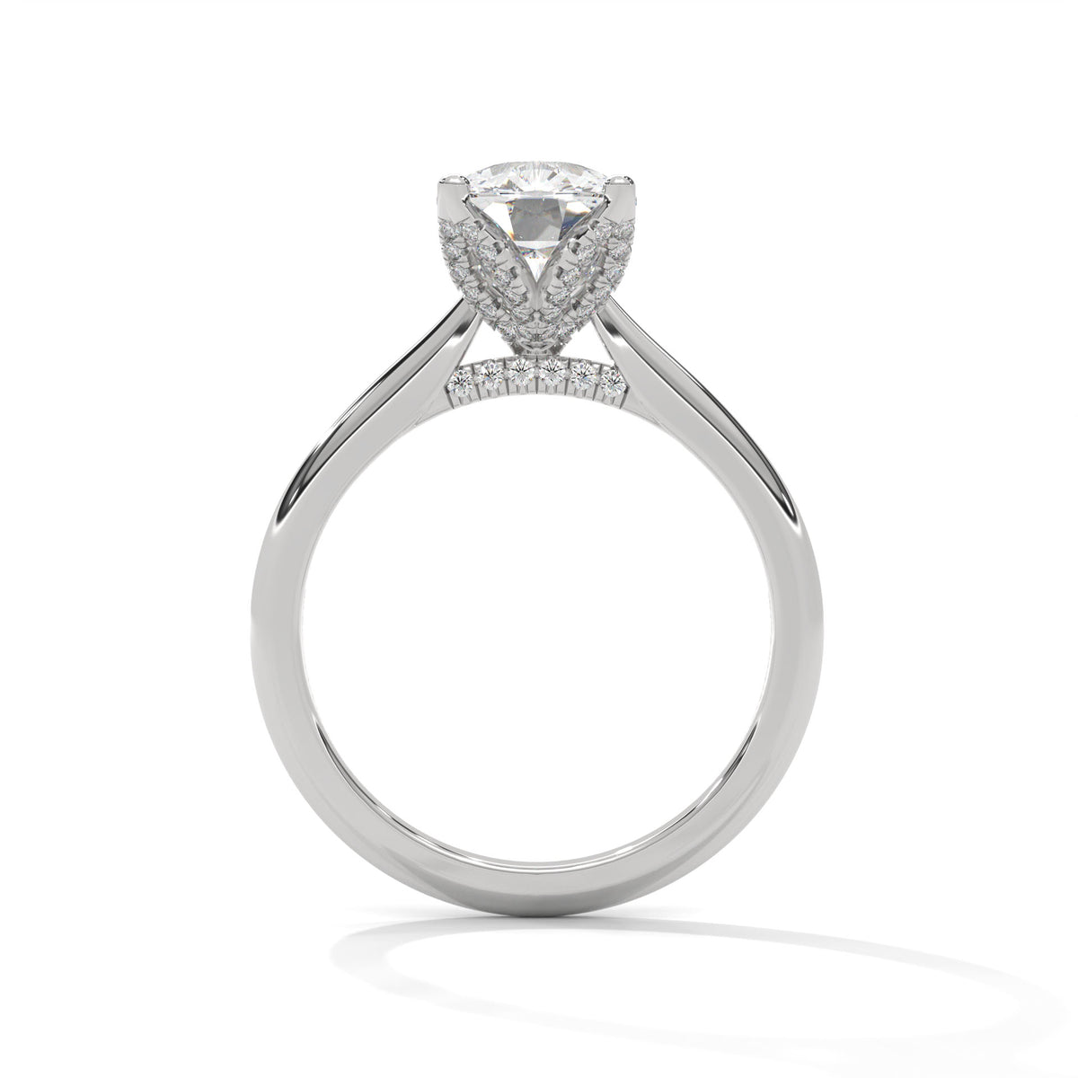 Cushion Crown Solitaire Ring