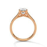 Luminous Oval Solitaire Ring