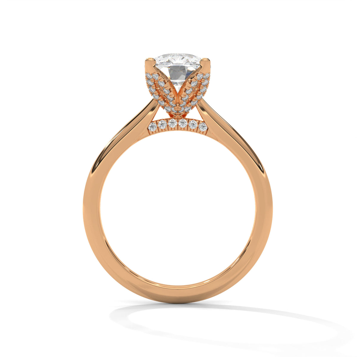 Cushion Crown Solitaire Ring