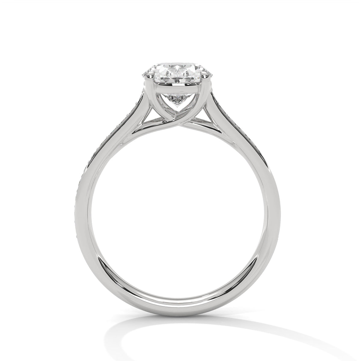 Luminous Oval Solitaire Ring
