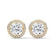 Stellar Halo Solitaire Earrings