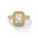 Vintage Radiance Emerald Halo Ring
