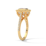 Vintage Radiance Emerald Halo Ring