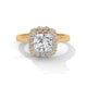 Royal Bloom Halo Solitaire Ring