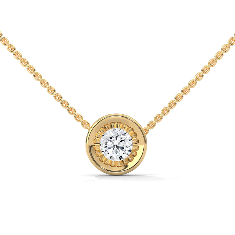 Sunburst Bezel Solitaire Pendant