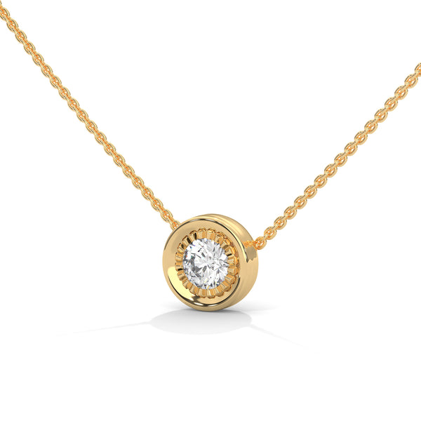 Sunburst Bezel Solitaire Pendant