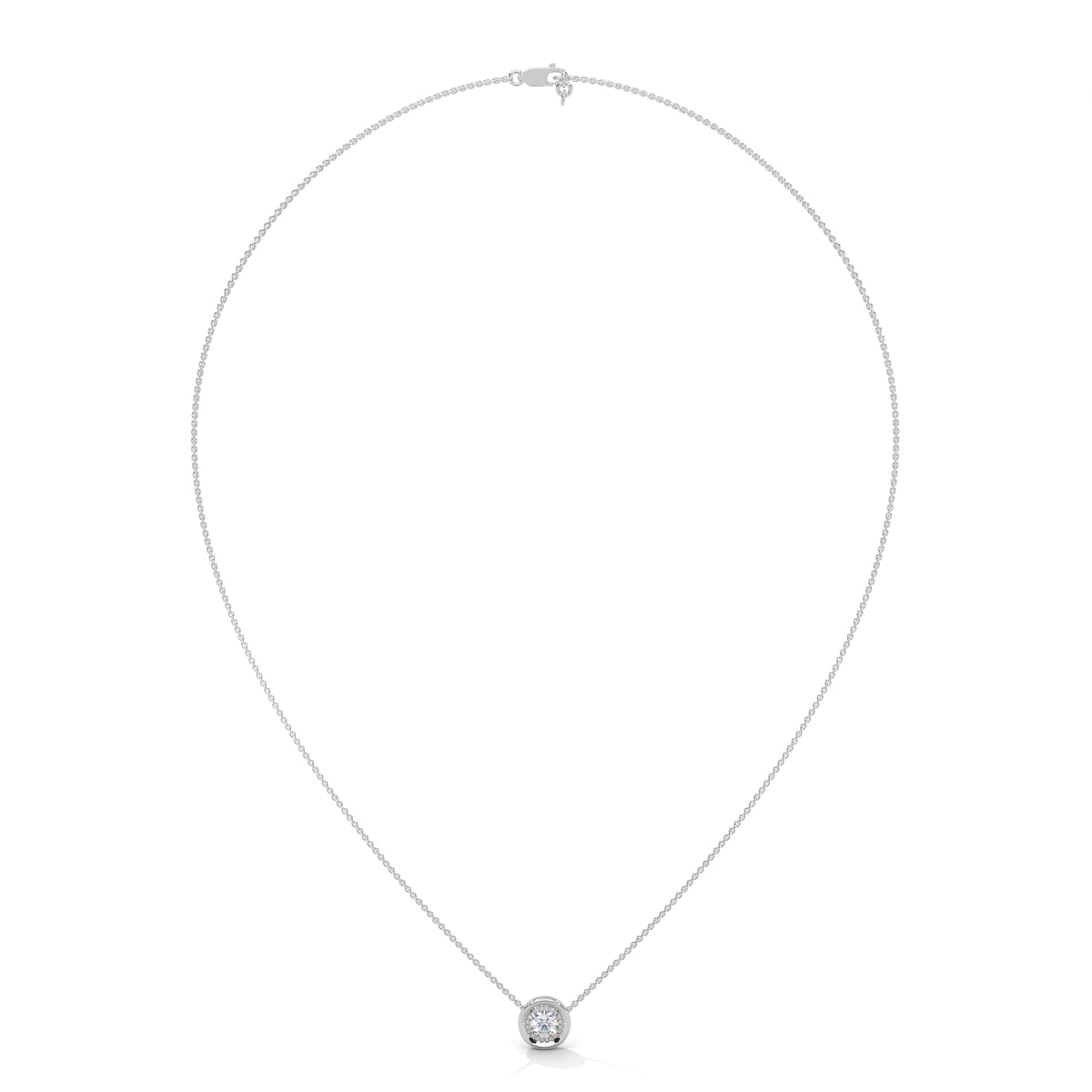 Sunburst Bezel Solitaire Pendant