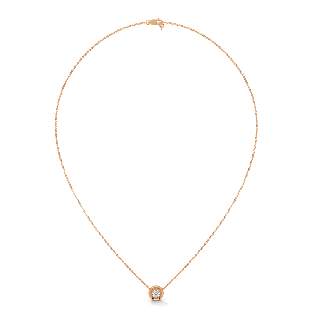 Sunburst Bezel Solitaire Pendant