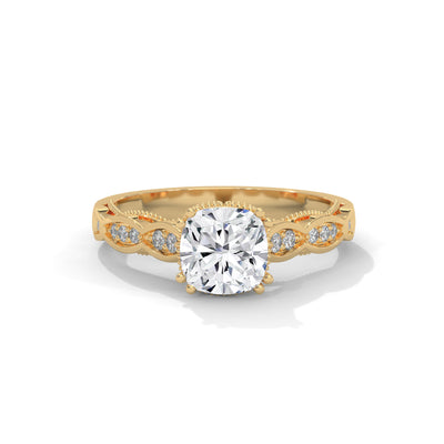 Twisted Bloom Solitaire Ring — IGI Certified Diamond Jewellery | My Carat India