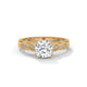 Twisted Bloom Solitaire Ring