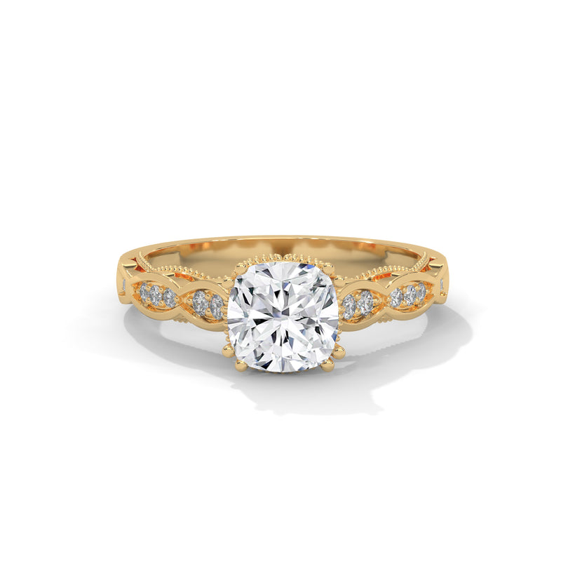 Twisted Bloom Solitaire Ring