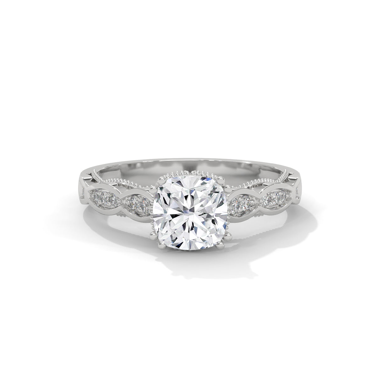 Twisted Bloom Solitaire Ring