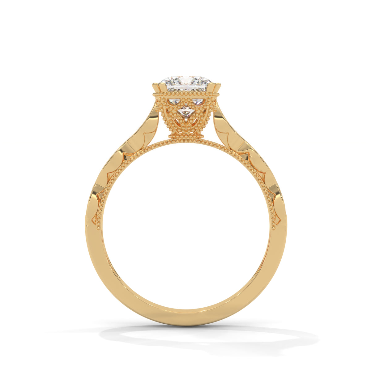Twisted Bloom Solitaire Ring
