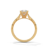 Twisted Bloom Solitaire Ring