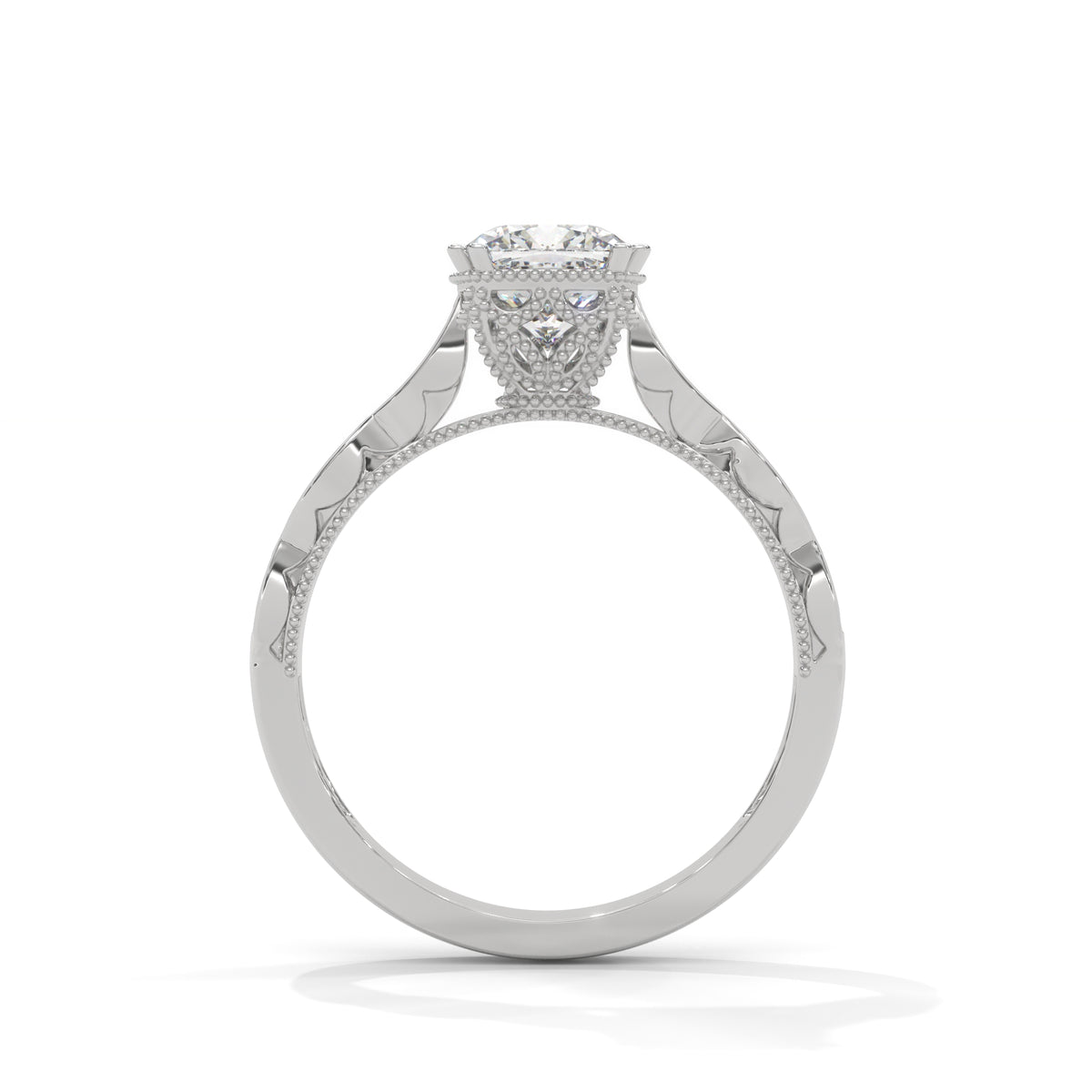 Twisted Bloom Solitaire Ring
