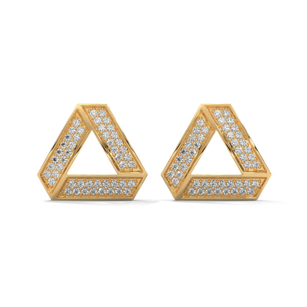 Penrose Illusion Diamond Stud Earrings