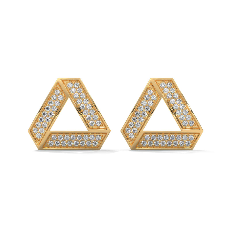 Penrose Illusion Diamond Stud Earrings