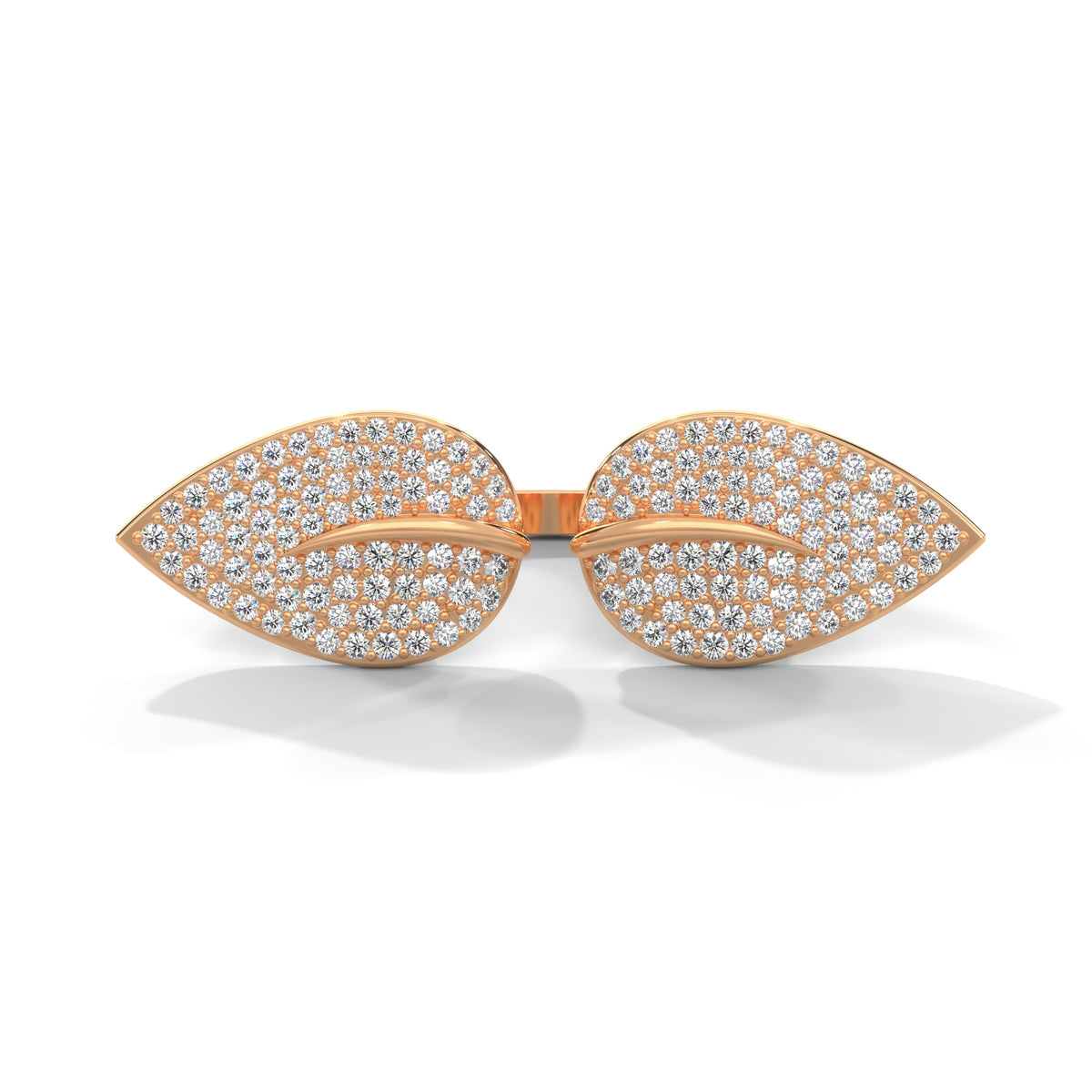 Twin Leaf Cluster Ring