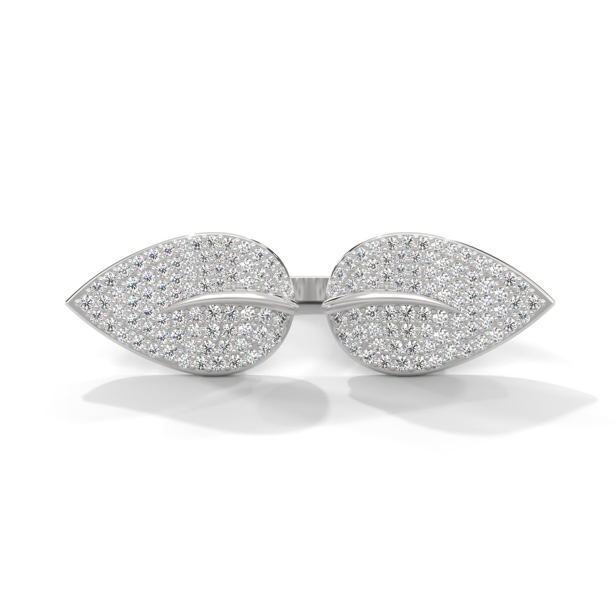Twin Leaf Cluster Ring