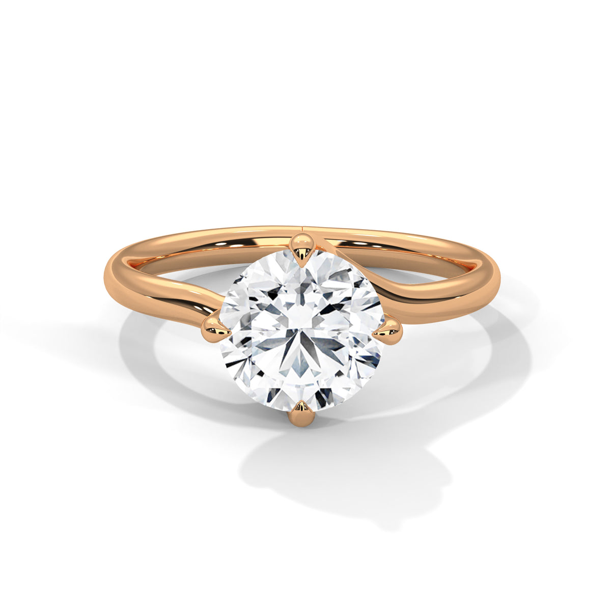 Bypass Embrace Solitaire Ring