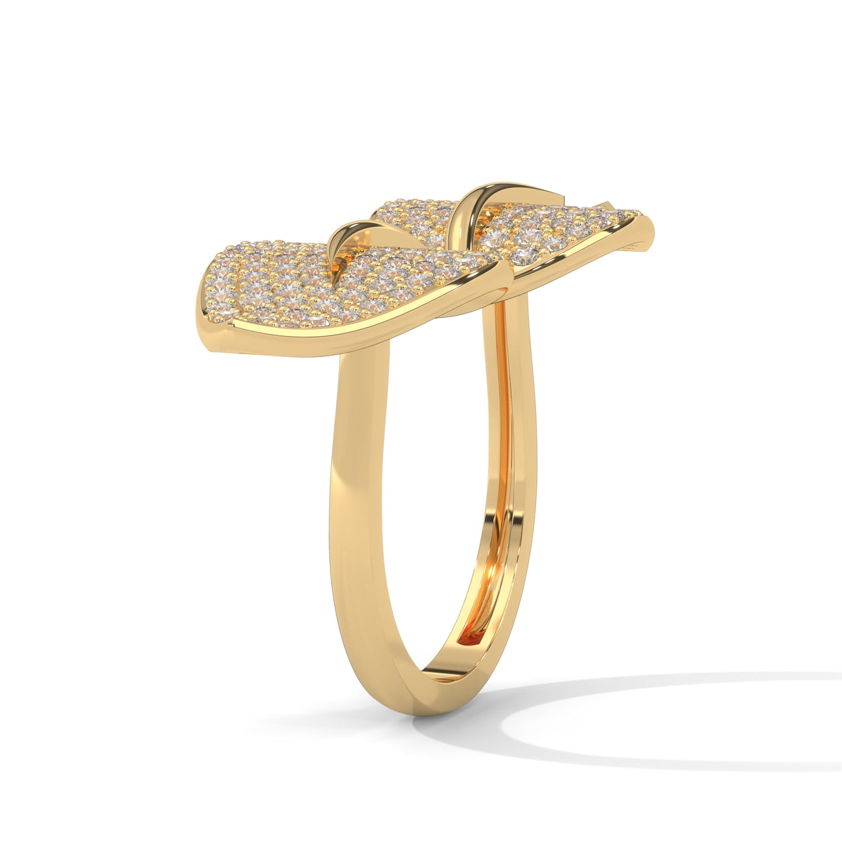 Twin Leaf Cluster Ring