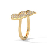 Twin Leaf Cluster Ring
