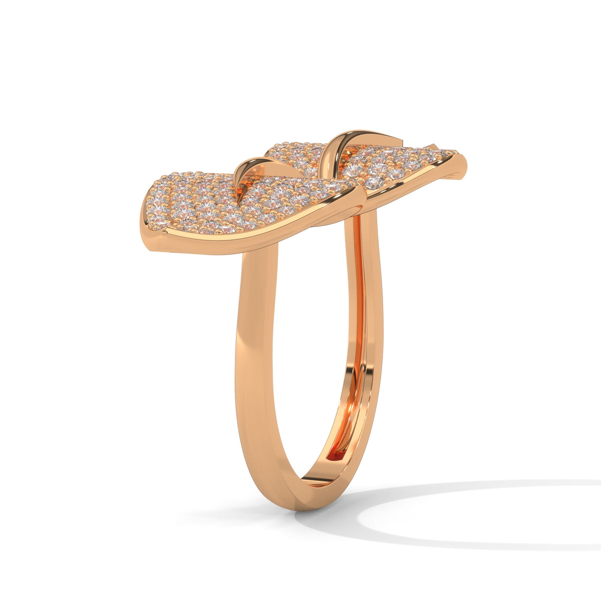 Twin Leaf Cluster Ring