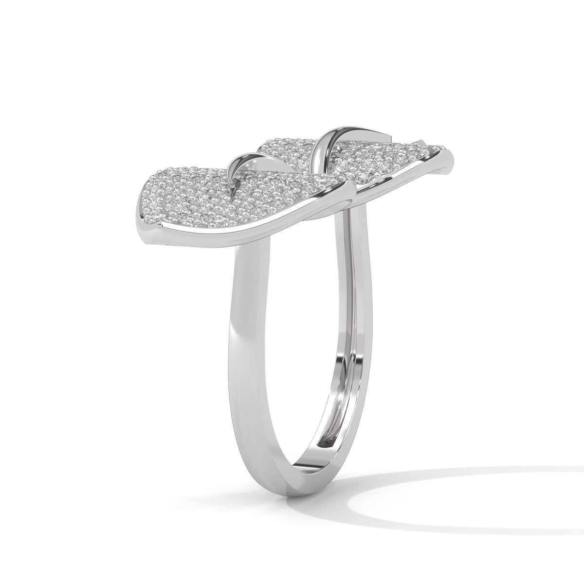 Twin Leaf Cluster Ring