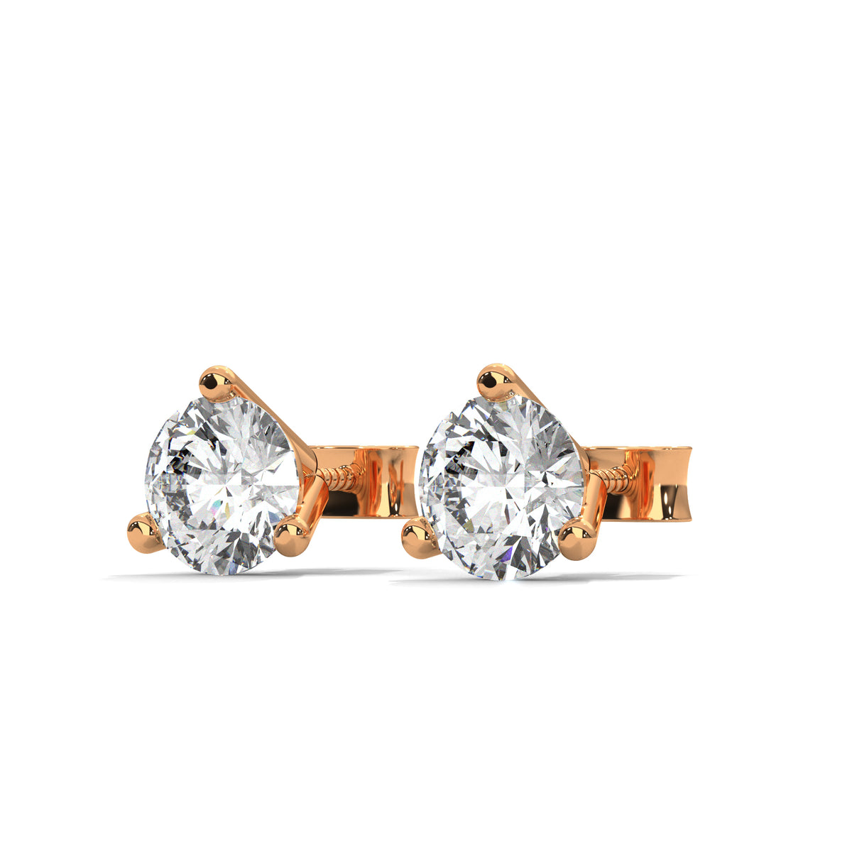 Martini Brilliance Solitaire Earrings