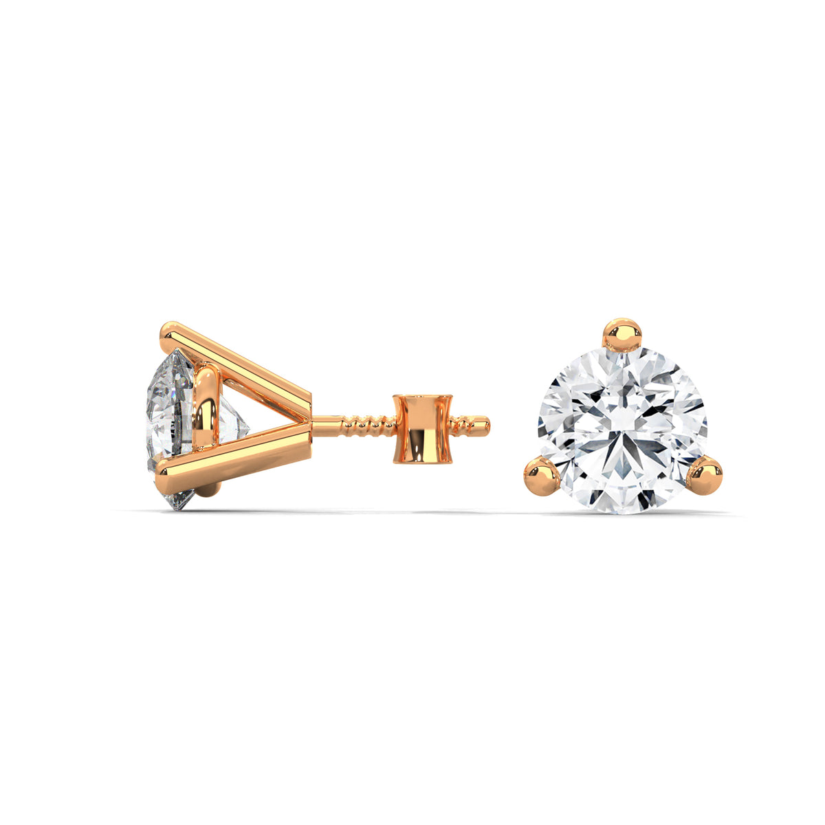 Martini Brilliance Solitaire Earrings