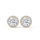 Radiant Halo Solitaire Earrings