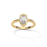 Teardrop Bezel Solitaire Ring