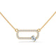 Oval Lock Solitaire Pendant