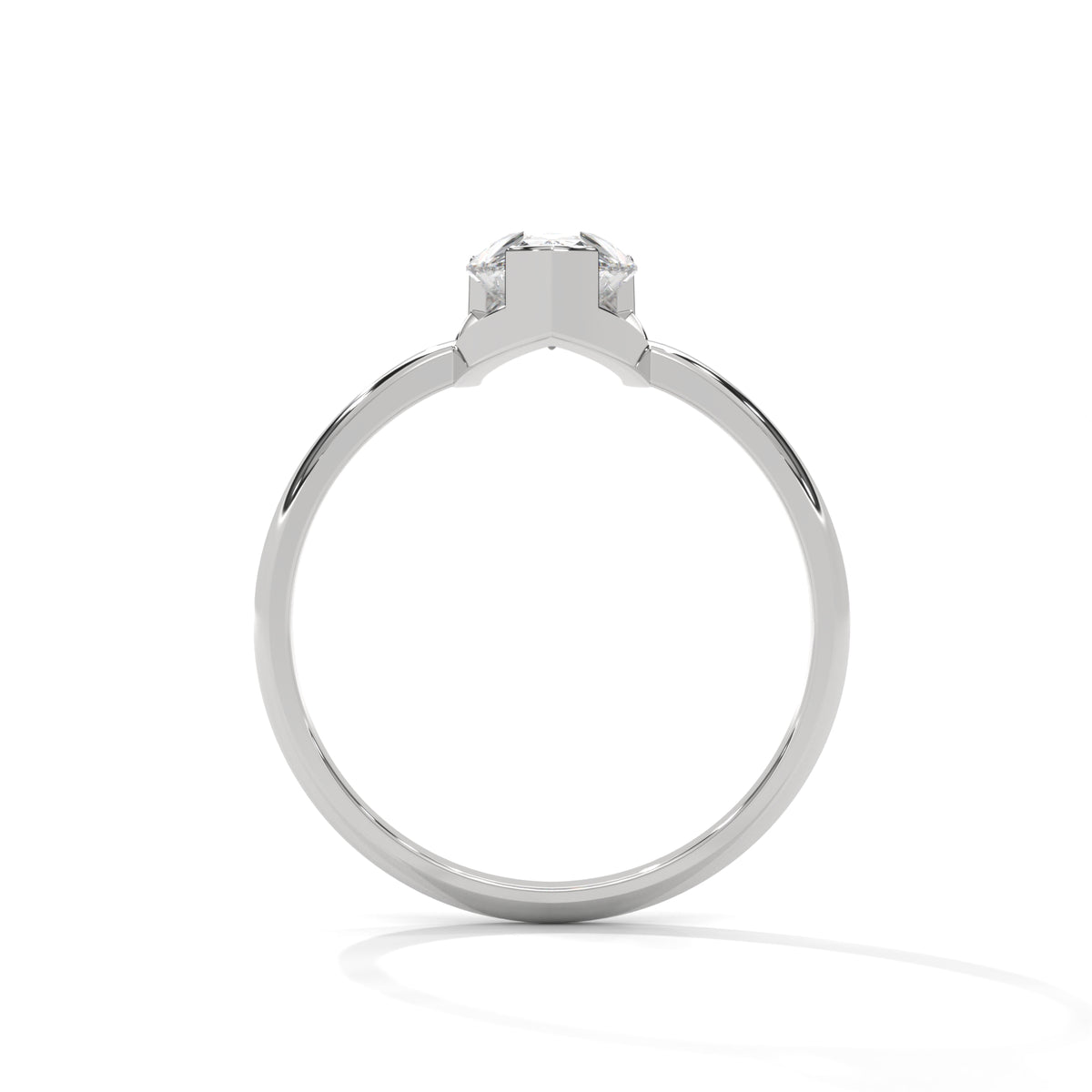 Teardrop Bezel Solitaire Ring