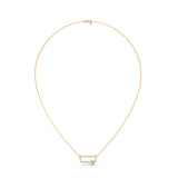 Oval Lock Solitaire Pendant