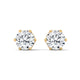 Crown Solitaire Stud Earrings