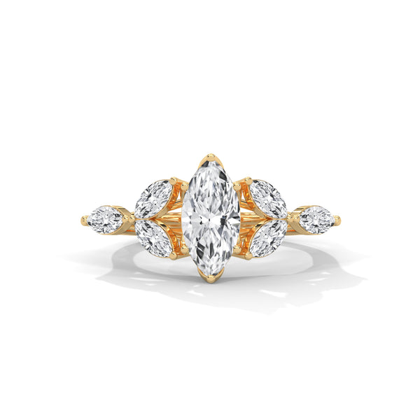 Marquise Bloom Cluster Ring