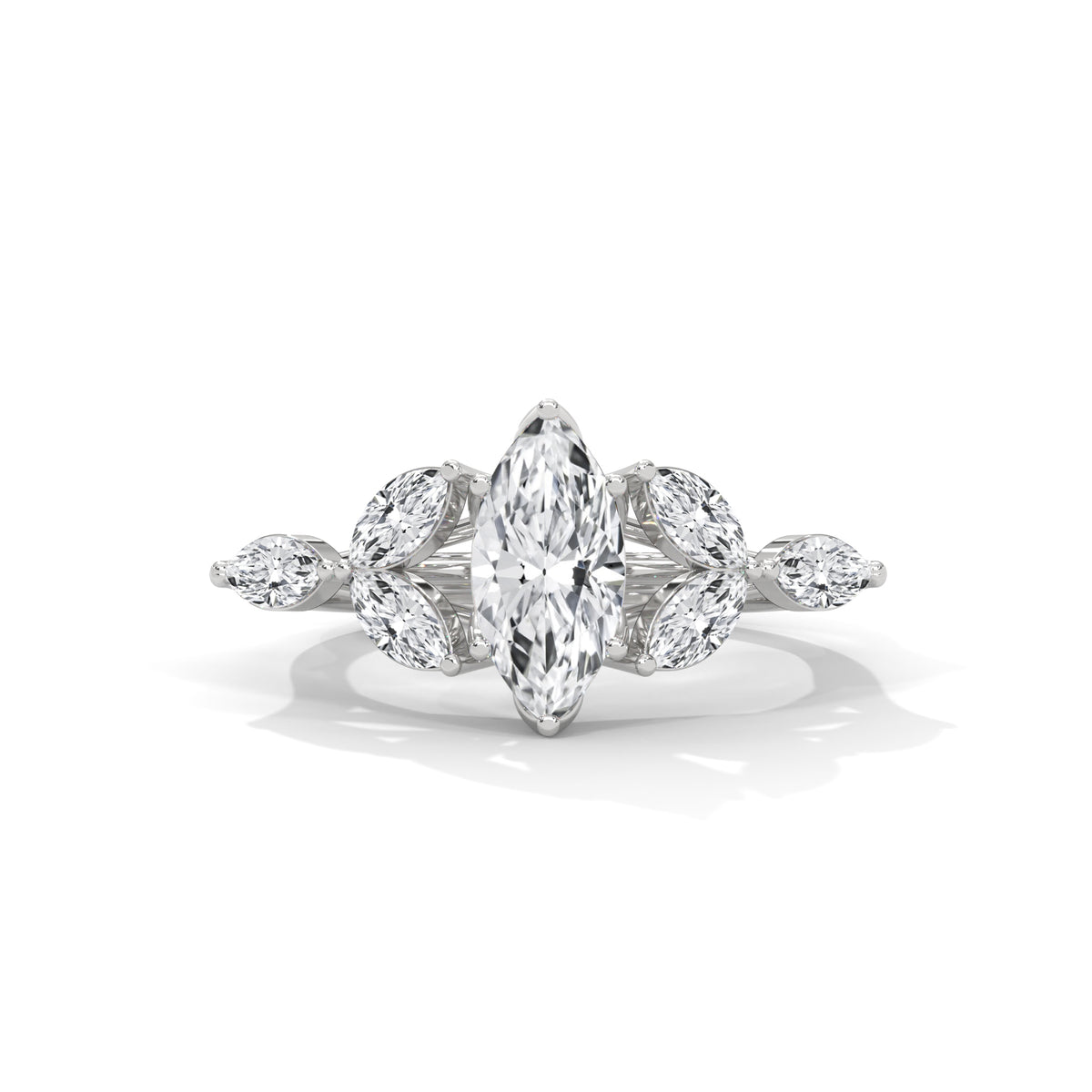 Marquise Bloom Cluster Ring
