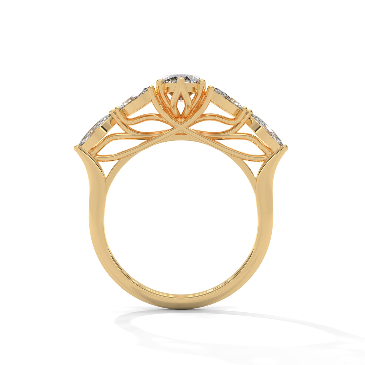 Marquise Bloom Cluster Ring