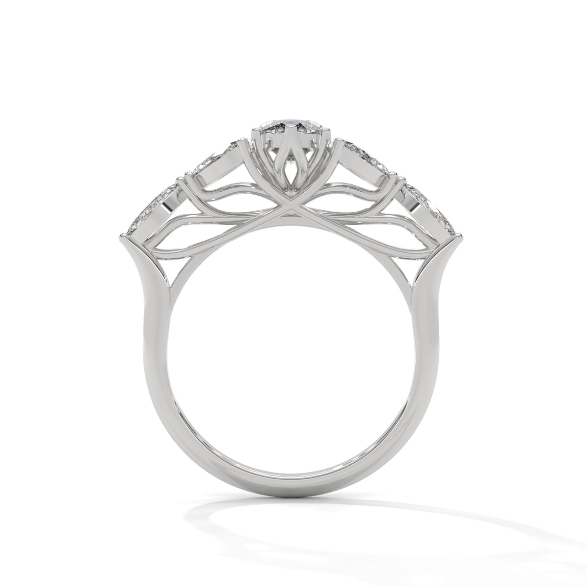 Marquise Bloom Cluster Ring