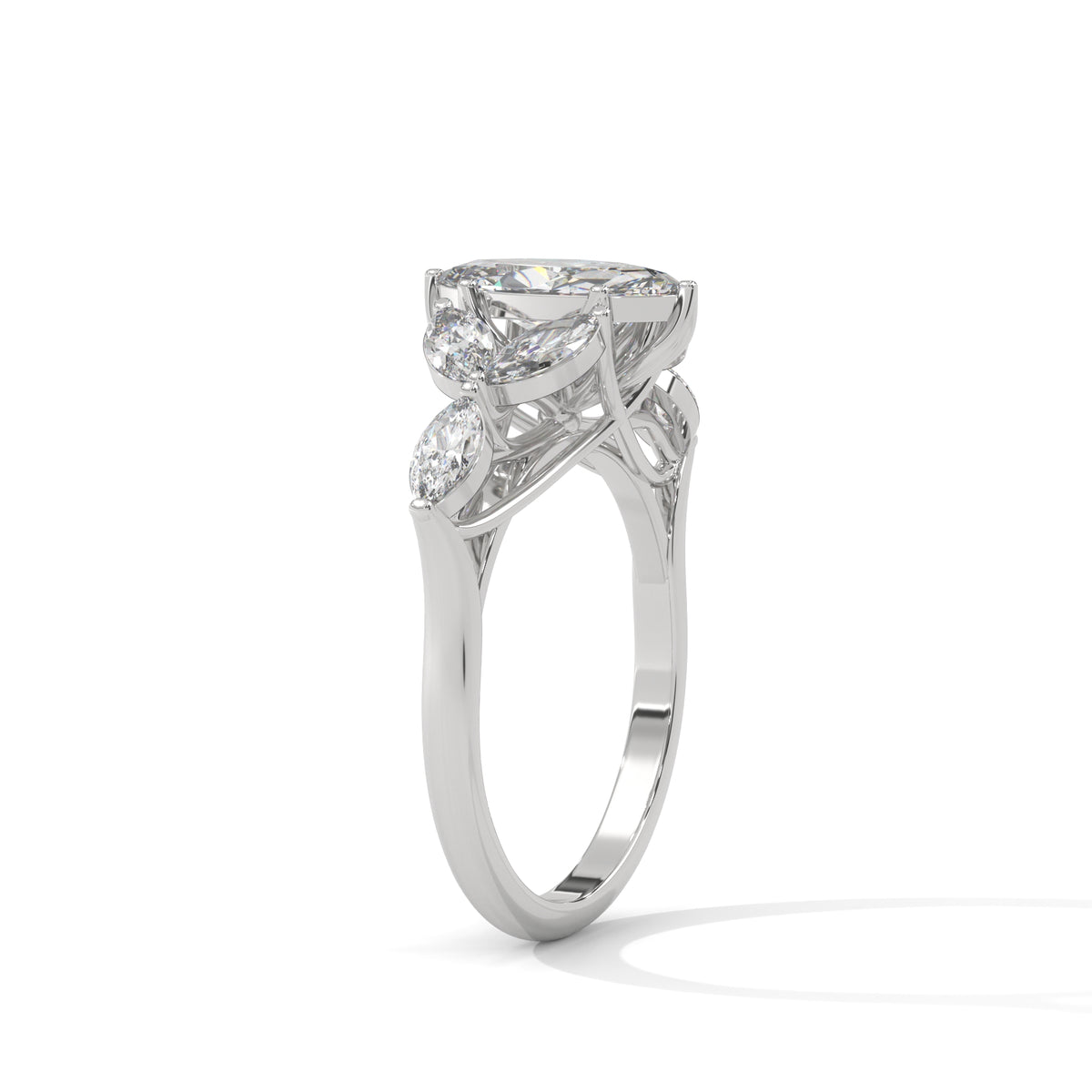 Marquise Bloom Cluster Ring