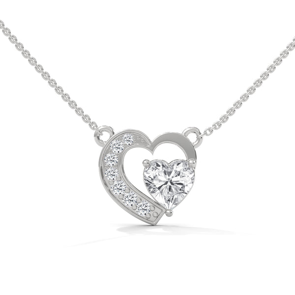 Entwined Hearts Diamond Pendant