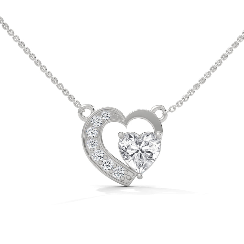 Entwined Hearts Diamond Pendant