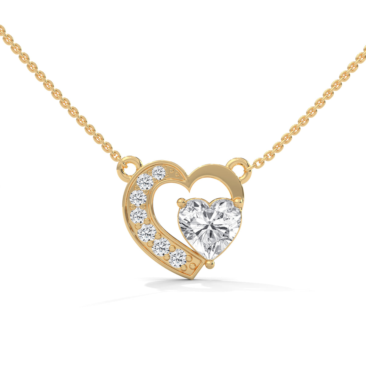 Entwined Hearts Diamond Pendant