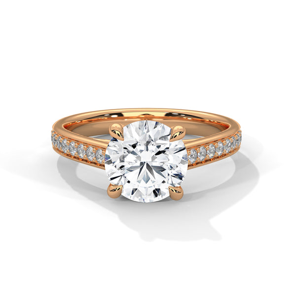 Crowned Brilliance Solitaire Ring