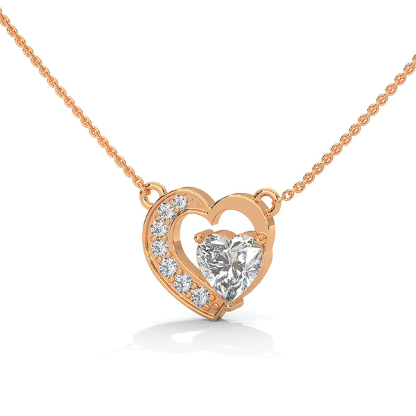 Entwined Hearts Diamond Pendant
